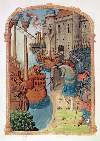 Ritter zu Pferd, ca. 1350er Jahre von French School